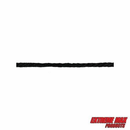 Extreme Max Extreme Max 3008.0016 Solid Braid MFP Utility Rope - 3/8" x 25', Black 3008.0016